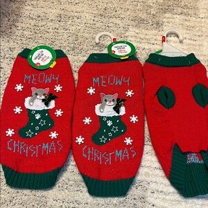 Bundle of three cat sweaters